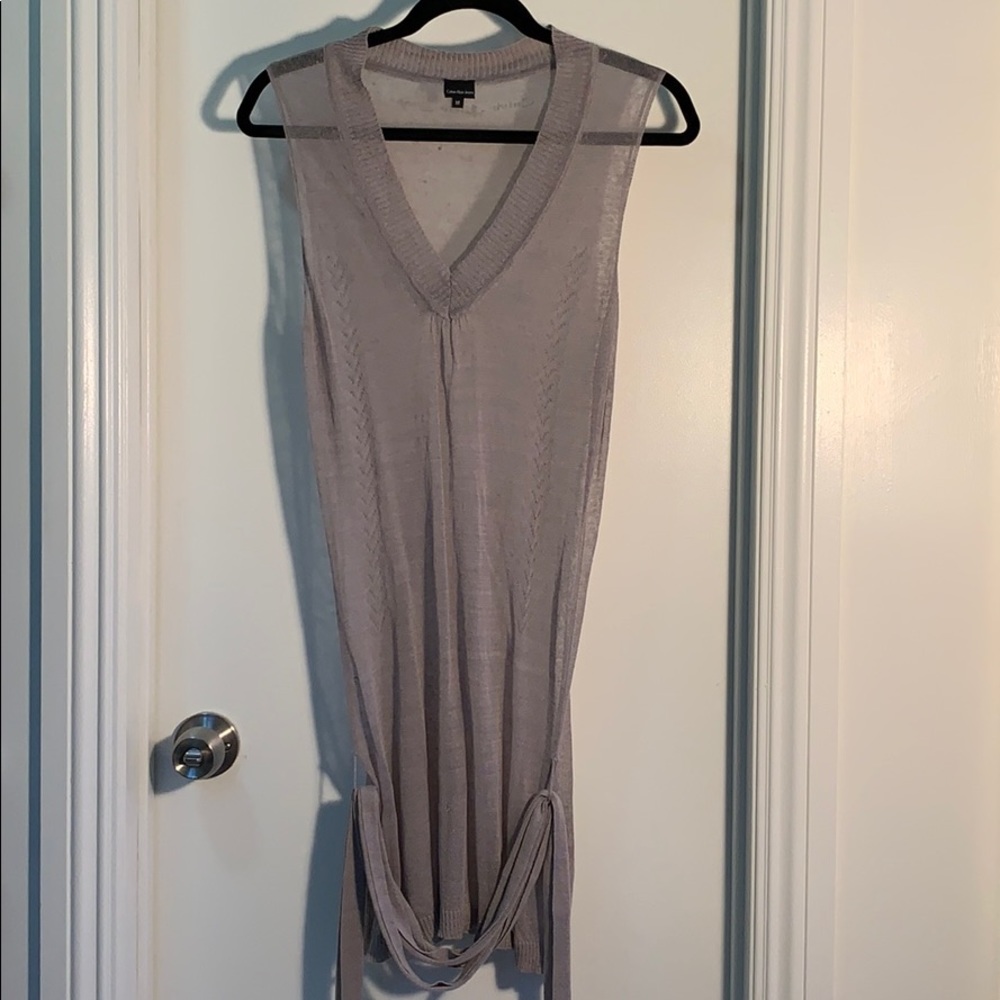 Calvin Klein Jeans Mesh sleeveless mini dress